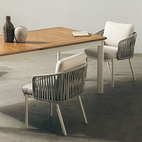 Garden Set Porticato, Extendable Table 211-300 cm + 8 Chairs, Acacia Wood FSC, Teak Look