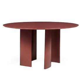 Garden Table Amarello 140 cm, Aluminum, Round, Wine Brown