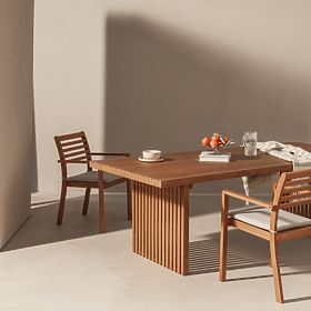 Garden Table Familis II 240 cm, Eucalyptus Wood FSC, Teak Look