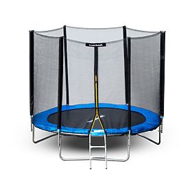 Garden Trampoline with External Net, Diameter 8 ft 244-252 cm + Ladder