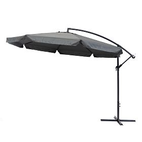Garden umbrella large on boom folding 3.5m gray, MultiGarden