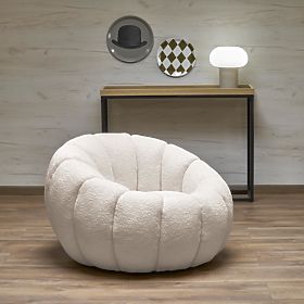 GASPAR Cream Relaxation Armchair (1p=1 piece), Halmar