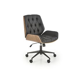 GAVIN Office Chair Walnut/Black (1p=1pc), Halmar