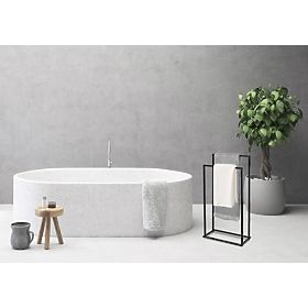 Gesi Black Towel Stand with 2 Arms, lectus