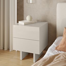 Glim Nightstand, Cashmere, Glossy, lectus