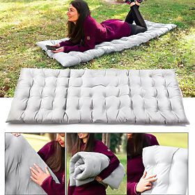 Grey Garden Lounger Cushion 145 x 52 cm ModernHome