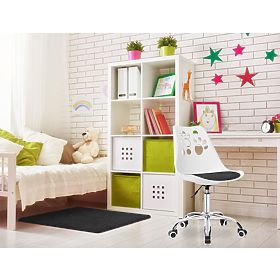 Grover Swivel Chair White-Black
