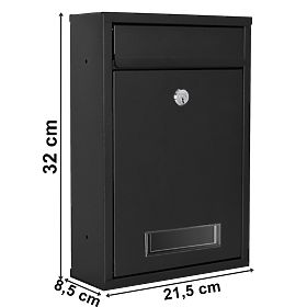 Gustav Black Letter Mailbox