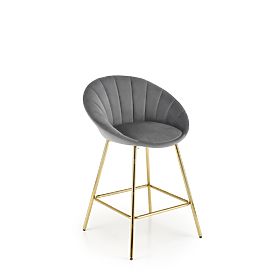 H112 Bar Stool Gray/Gold (2pcs), Halmar