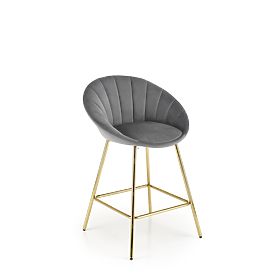 H112 Bar Stool Gray/Gold (2pcs), Halmar