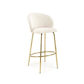 H116 Cream/Gold Bar Stool (1p=2pcs)