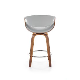 H123 Bar Stool Grey/Walnut (1p=1pc), Halmar