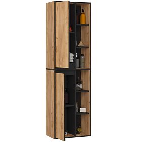 Hanging Bathroom Cabinet VAMI W50 Oak Craft / Black
