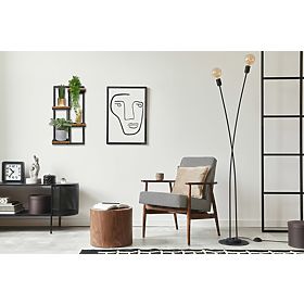 Hanging Black Planter Hagart Rustic Old Oak