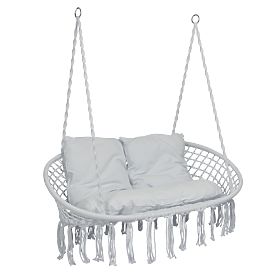 Hanging Chair Stork Nest LAGOS Gray with Cushions