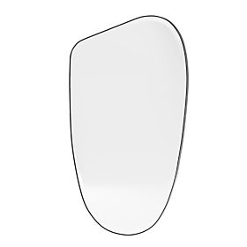 Hanging Mirror in Black Frame Frivatti, 60x100 cm, Irregular Shape
