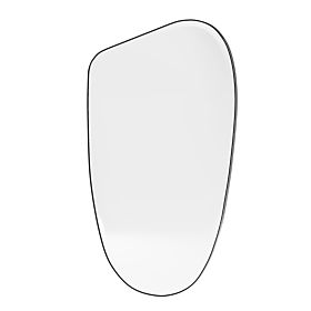 Hanging Mirror in Black Frame Frivatti, 60x100 cm, Irregular Shape, lectus