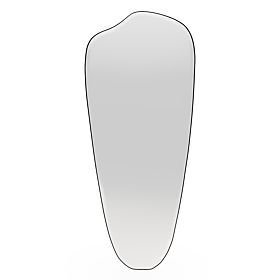 Hanging Mirror in Black Frame Frivatti, 60x140 cm, Irregular Shape