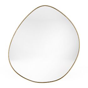 Hanging Mirror in Gold Frame Alonzo, 64x60 cm, Irregular Shape, lectus