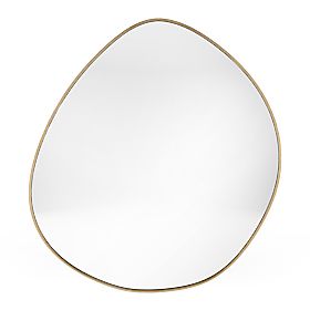 Hanging Mirror in Gold Frame Alonzo, 64x60 cm, Irregular Shape, lectus