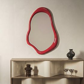 Hanging Mirror Maluma, Red, Glossy