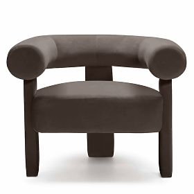 Hella Relaxation Chair Brown, Velvet, Rounded, lectus