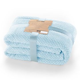 HENRY Blanket Blue Color with Jacquard Embossing Modern Style 170x210