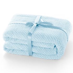 HENRY Blanket Blue Color with Jacquard Embossing Modern Style 170x210