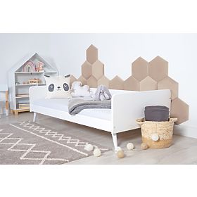 Hexagon upholstered panel - beige