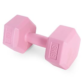 Hexagonal Dumbbells Set 2x3 kg Exercise Weights Fitness Pink ModernHome