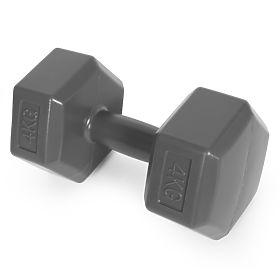 Hexagonal Dumbbells Set 2x4 kg Weights for Fitness Exercise Grey ModernHome