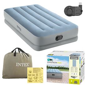 Inflatable Mattress for One Person 191x99x36 cm with Built-in Electric USB Pump Bed INTEX 641, INTEX