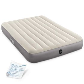 Inflatable Velour Mattress 203x152 cm Intex 64103, INTEX