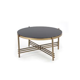ISMENA coffee table frame - gold, top - black (1p=1pc), Halmar