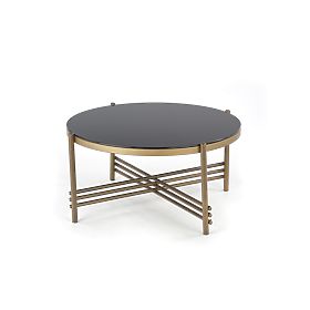 ISMENA coffee table frame - gold, top - black (1p=1pc), Halmar