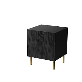 JUNGLE Nightstand (2 pcs) Black Matte/Black Matte, Halmar