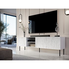 JUNGLE TV Stand, white matt / white matt, Halmar