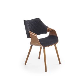 K396 Chair Walnut/Black (1p=1pc), Halmar