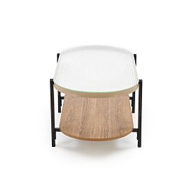 KAMALA coffee table, natural / black (1p=1pc), Halmar