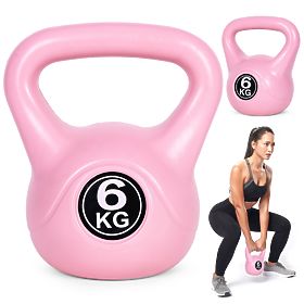 Kettlebell Dumbbell 6 kg for Exercise Dumbbell Ball Weight Fitness Pink ModernHome