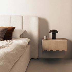 Kim Nightstand Oak Cremona Torro, Wavy
