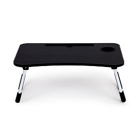 Laptop Bed Table 60x40cm - Black