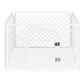 Large Enclosure Kennel Cage Run for Dog Cat White, PETSI