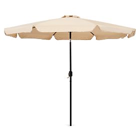 Large Garden Parasol 3m Tilted with Crank Beige