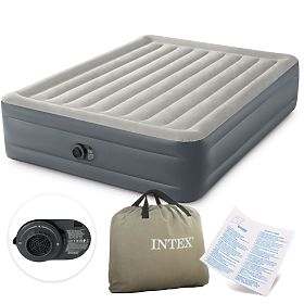 Large Inflatable Mattress 203x152 cm with Built-in Pump INTEX 64126, INTEX