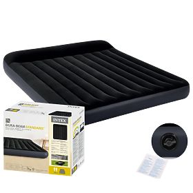 Large Inflatable Mattress for Two 203x183x25 cm Bed with Headrest INTEX 64144