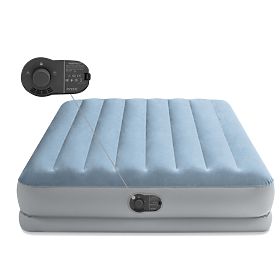 Large Inflatable Mattress for Two People 203x152x36 cm with Built-in Electric Pump Bed INTEX 64, INTEX