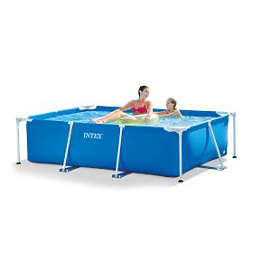 Large Rectangular Garden Pool with Frame 2.6x1.6m, INTEX