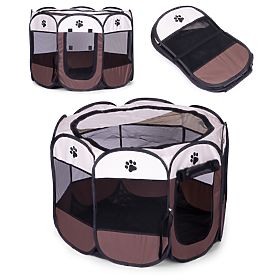 Large Textile Playpen Bed for Dogs and Cats, PETSI