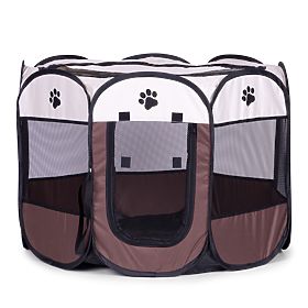 Large Textile Playpen Bed for Dogs and Cats, PETSI